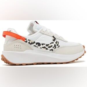 Nike Waffle Debut Sneaker-
White Team Orange Leopard (Women's)